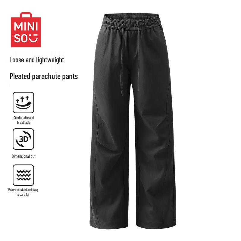 MINISO Men's Rivet Design Paratrooper Cargo Pants