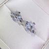 925 Sterling Silver Exquisite Cupid's Arrow Zircon Stud Earrings Women's Christmas Gift Hearts Arrows Jewelry Gift