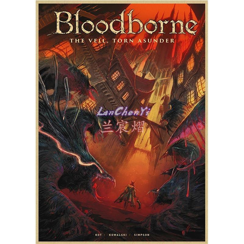 Bloodborne Dark Hunter Game Kraft Paper Poster  Art Print Painting for Living Room Wall Decor  Home Decoration