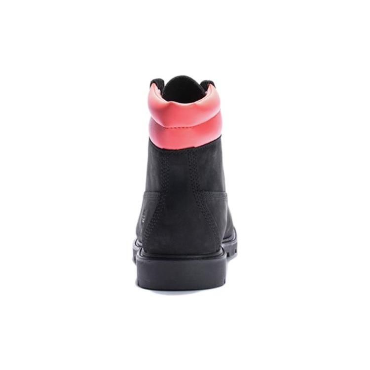(WMNS) Timberland Linden Woods 6 Inch Waterproof Boots 'Black Nubuck with Pink' Women's A44FA-001
