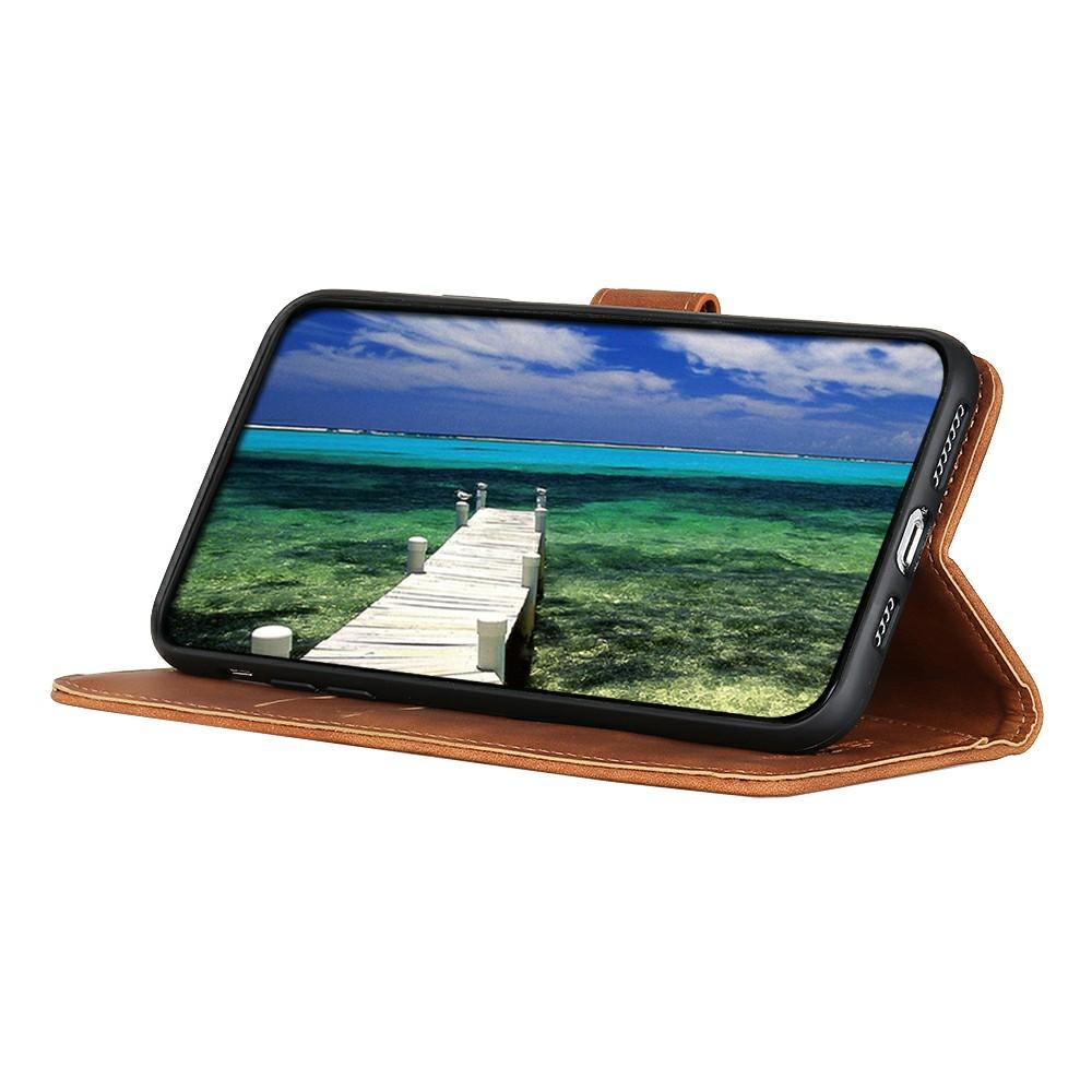 

KHAZNEH For Honor 400 Lite Case PU Leather Retro Texture Phone Cover Black