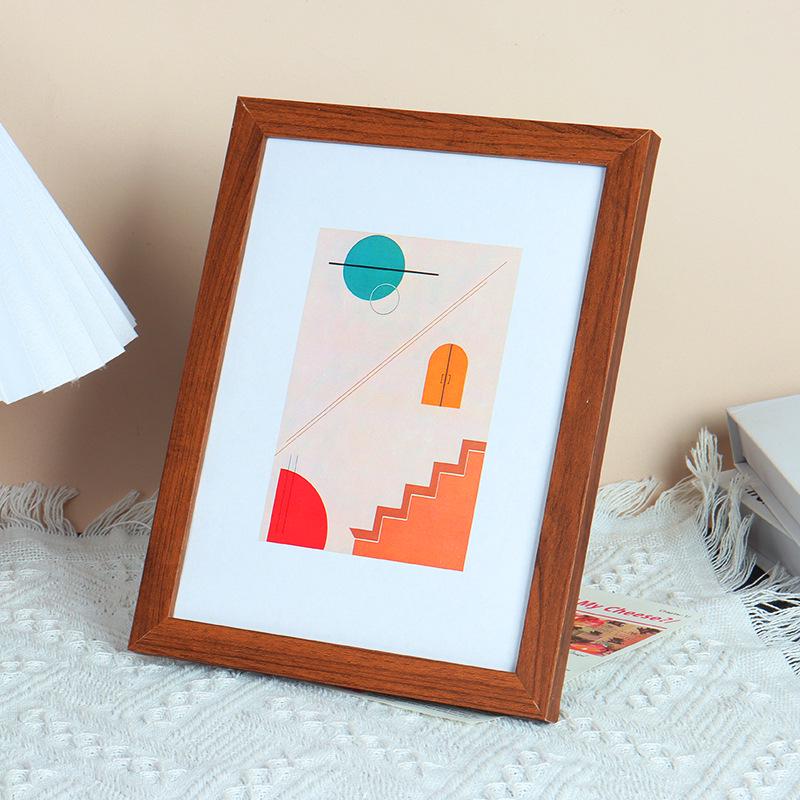 A4 & 12 Inch Minimalist Wood Photo Frame for Wall Hanging, Embroidery, or Painting Display; Also Available in 6 & 7 Inch for Tabletop Use
