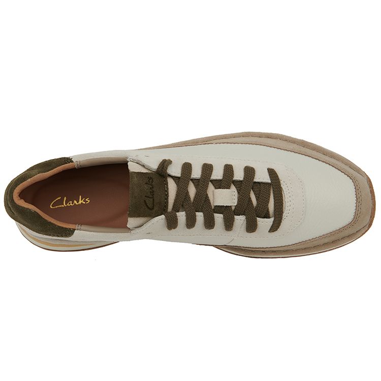 Clarks Craft Run Lace Retro Casual Running Shoes Men sneakers Beige 261657787