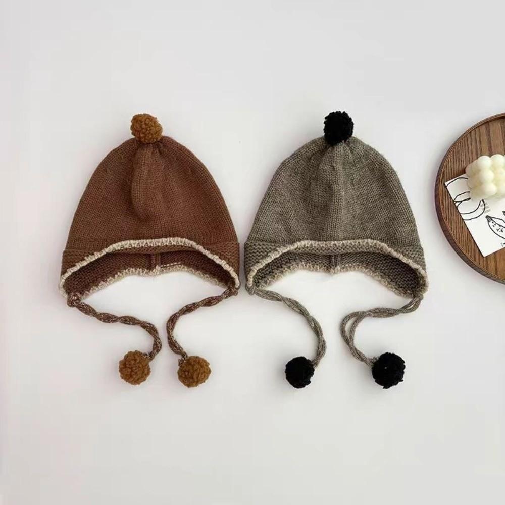 Windproof Ear Protection Hat Warm Knitted Cap New Beanie Hat  Kids