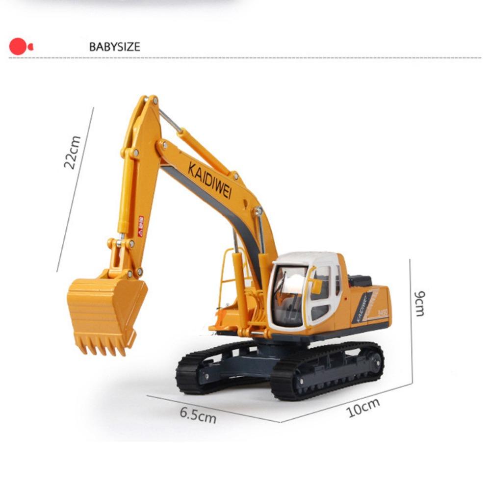 Baggermodell aus Legierung im Maßstab 1/40, Lernspielzeug für Kinder, Baufahrzeuge, Lieblingsgeschenke für Kinder