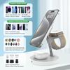 3 in 1 Magnetic Wireless Charger For iPhone 15 14 13 12 Fast Charging Station For  Watch /Samsung Galaxy watch for AirPods