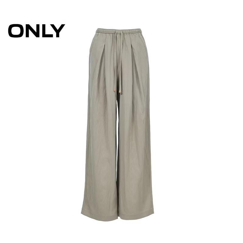 Only Women's Lyocell Blend Relaxed Straight Leg Casual Pants