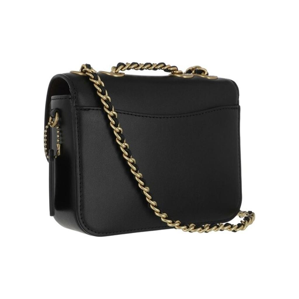 Coach Madison 16 Signature C Turnlock Flap Chain Crossbody Bag Women crossbody bag Black 5212-B4BK