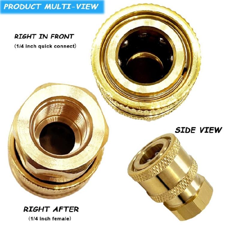 Stainless Steel Rotating Sewer Jetter Nozzle for High Pressure Drain Cleaning with Quick Connect Adapter to 5000PSI