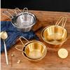 New Small Round Bowl With Handle Thickened Korean Rice Wine Bowl Restaurants Circular Barbecue Seasoning Stainless Steel Bowl