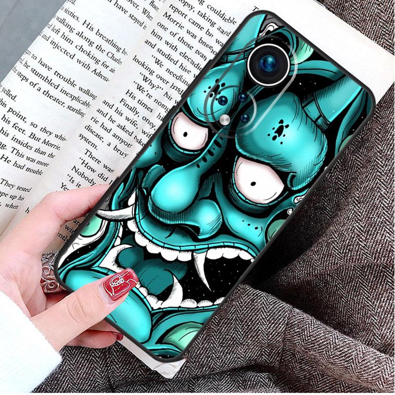 Japanese Oni Hannya Demon Mask Case For Honor Magic 8 Pro 5 6 7 Lite Honor 400 200 50 70 90 X9d X9c X9b X9a X8b Win RT Cover