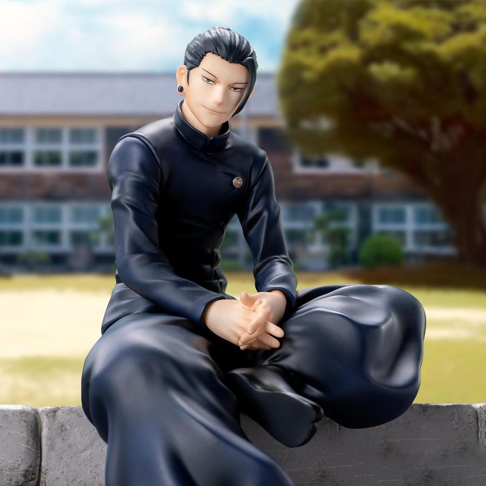 14cm Anime JJK Figur Sitzende Gojo Actionfigur Geto Suguru Figur PVC Sammlermodell Desktop-Ornamente Kinderspielzeug Geschenke