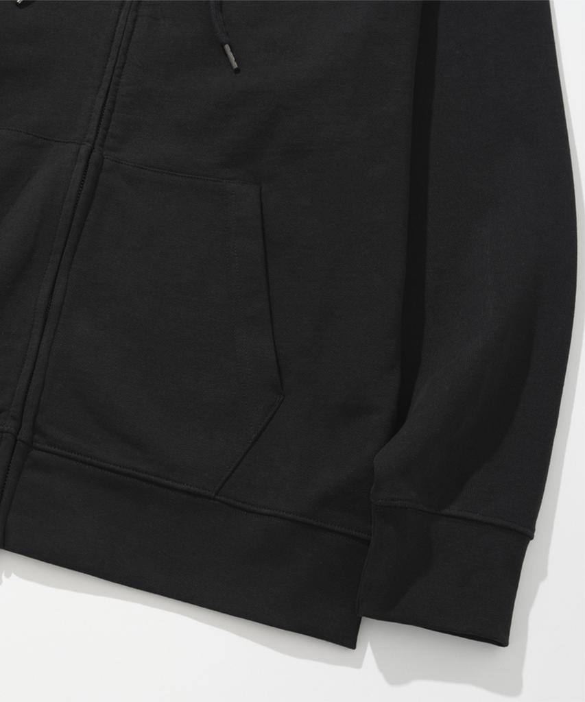 Xox 2-Way Semi-Overfit Sweat Zip-Up Hoodie [Black]