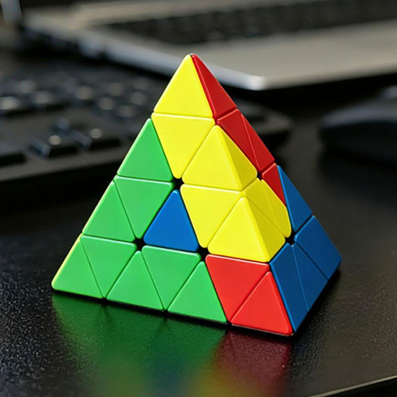 Speed Cube Pyramid Triangle 4x4x4 Educational Toys For Kids & Adults Brain Teaser Puzzles IQ Logic Game Cubo Magico Best Gifts