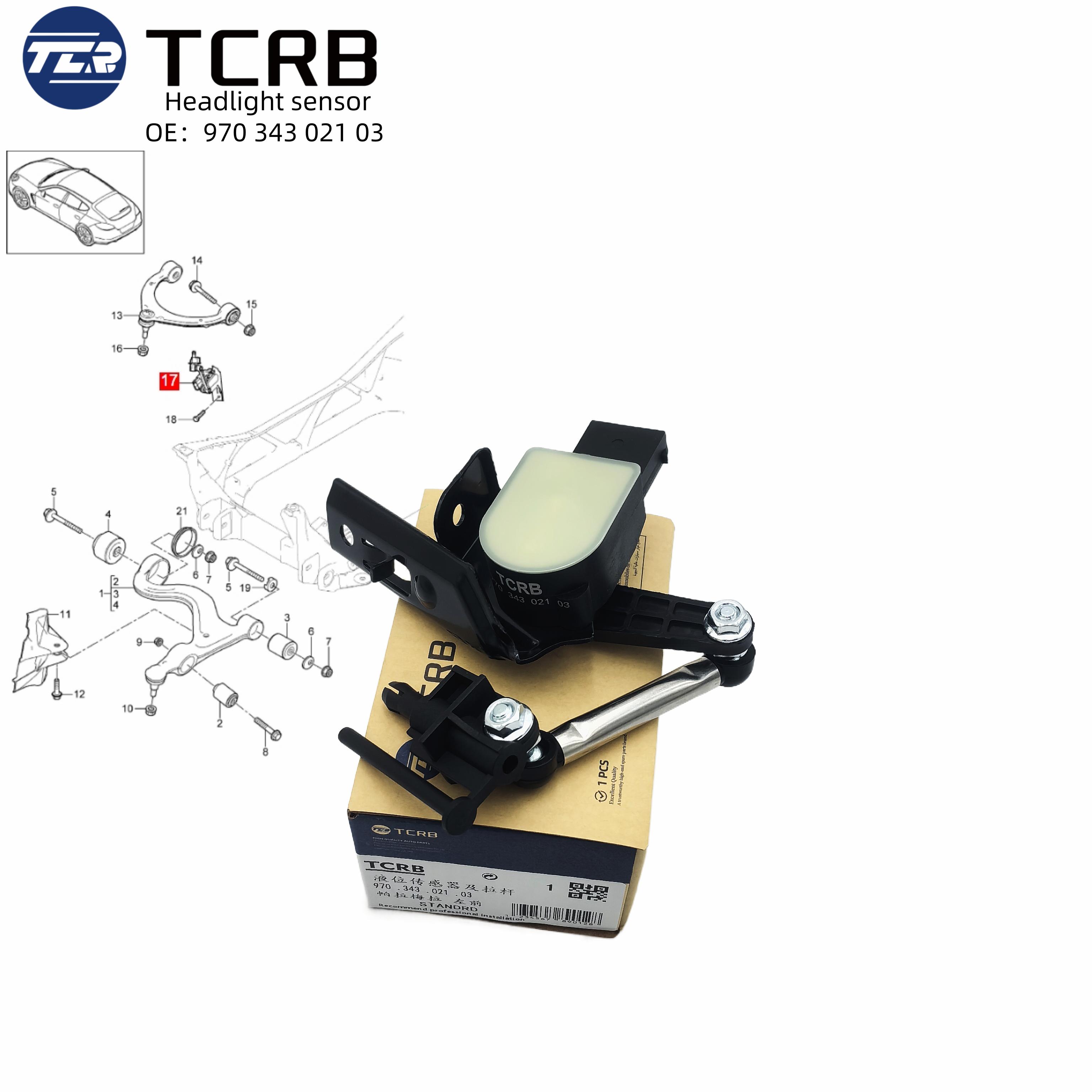 Front Left 97034302103 Air Suspension Ride Height Level Leveling Sensor For 2010-2016 Porsche Panamera Front Right 97034302203 Front Left