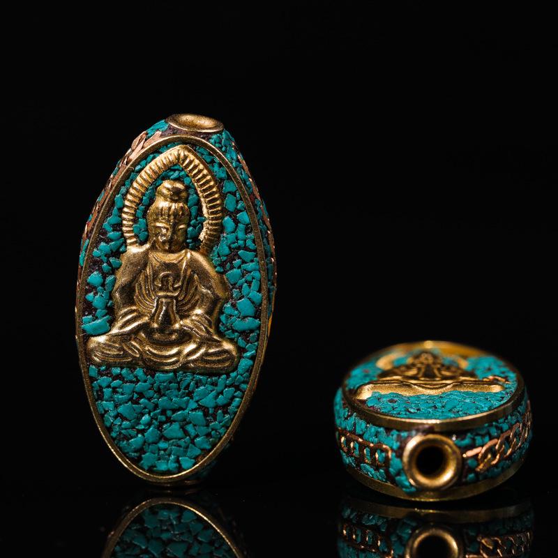 Nepal Handmade Auspicious Cloud Brass Spacer Beads for DIY Jewelry and Ornaments