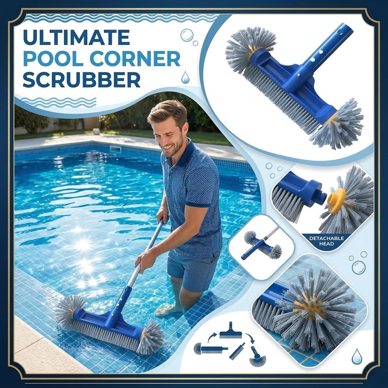 

Swimming Pool Cleaning Brush With Detachable Ball Brush, Specially Designed Pool Brush Back, Universal Handle. One Size синий