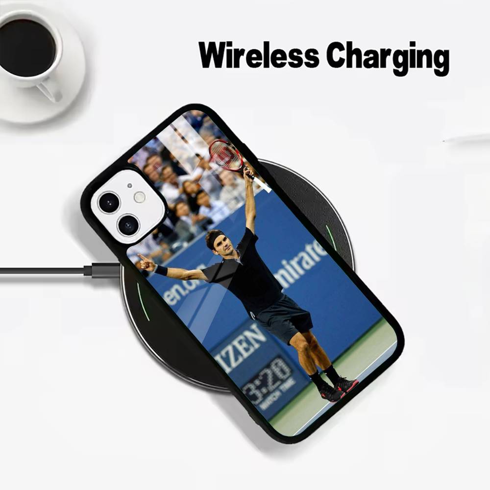 Tennis-Roger Federer For IPhone17 16 15 14 13 12 11 Plus Pro Max Plus Wireless Charger Phone Case