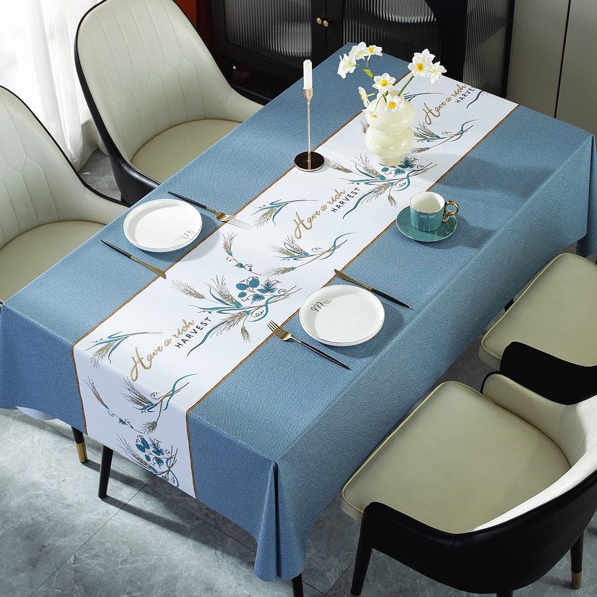 Waterproof, Oil-Proof, Scald-Proof, Wash-Free Thickened Rectangular PVC Tablecloth for Dining, Coffee Table, or Study Desk - Ins Style 90x90 small square