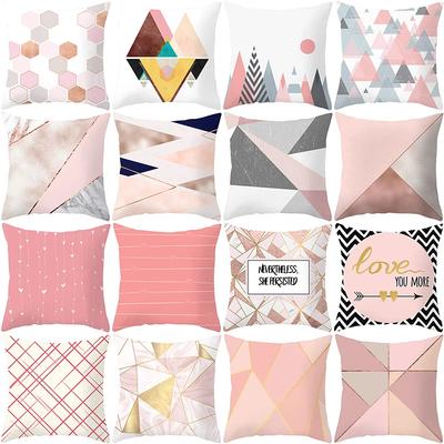 2021 Explosive Home Furnishing Products Nordic Ins Wind Pillowcase Customized Pink Gold Sofa Cushion Waist Pillowcase