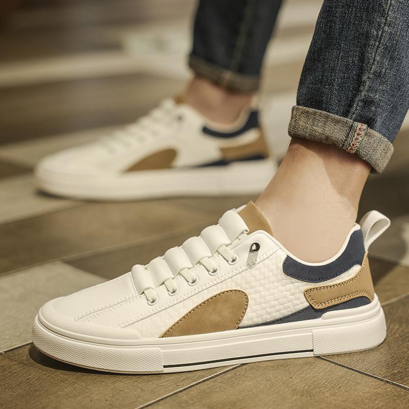 European Station Leather Fashion Men'S Shoes Trendy Brand Driving Little White Shoes Versatile Platform British Trend Casual Board Shoes Men