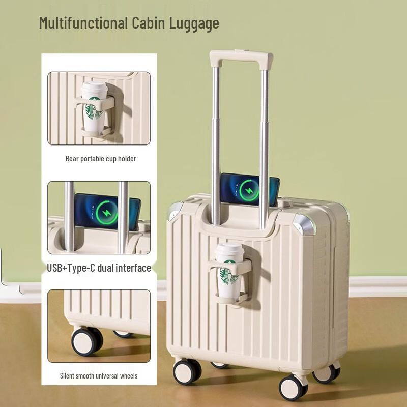 Multi-functional Lightweight Carry-on Suitcase 18-inch