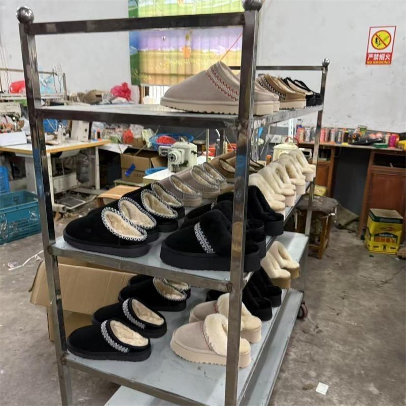 New short teddy hairy short snow boots women's winter new thick-soled turned wool velvet warm shoes non-slip