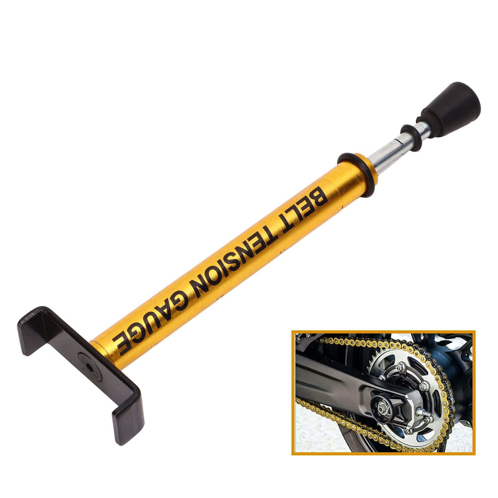 

Gugxiom Измеритель натяжения ремня, 10 фунтов, регулируемый, с L-образными накладками, точное измерение мотоцикла