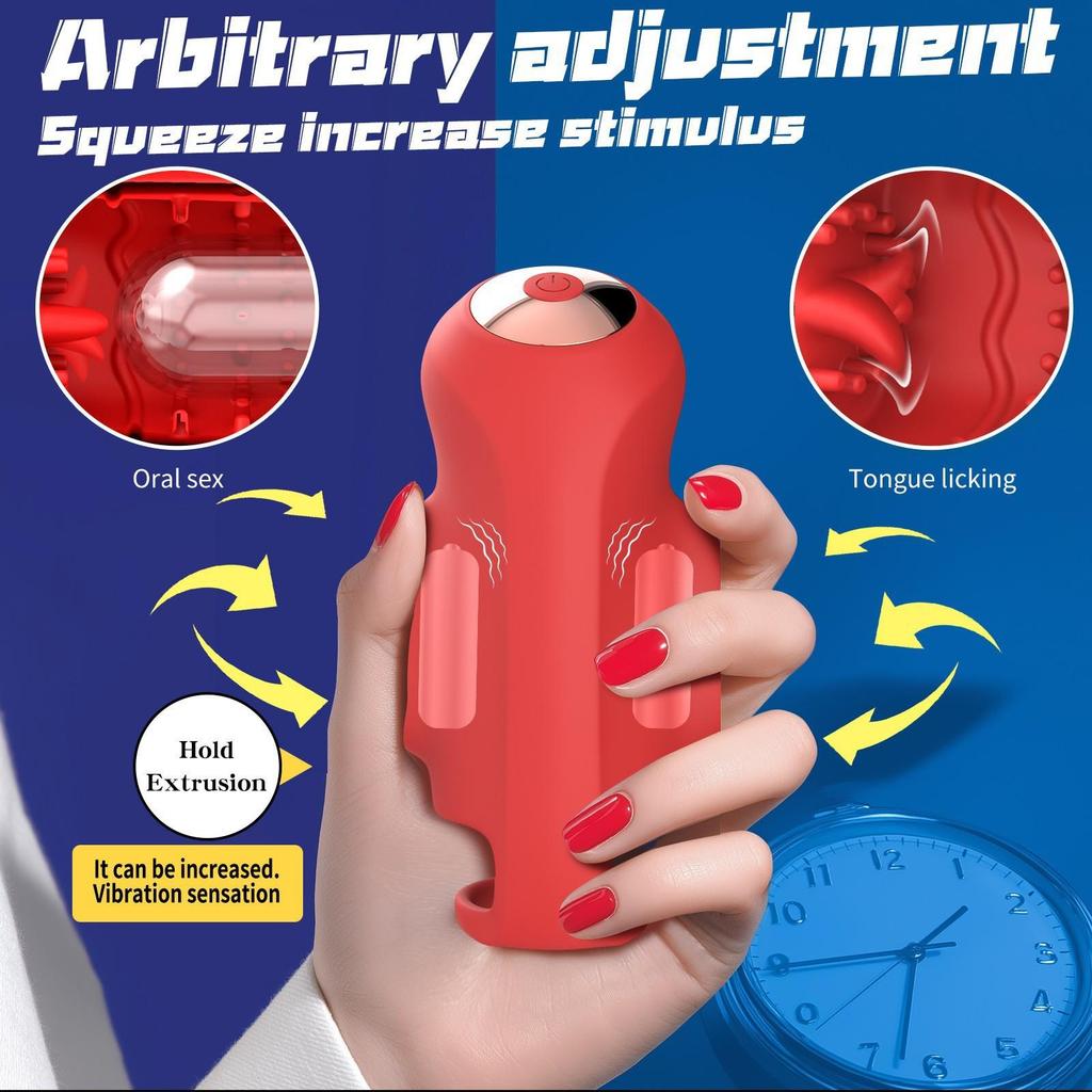 Dual Vibration Remote Control Male Masturbator Cup