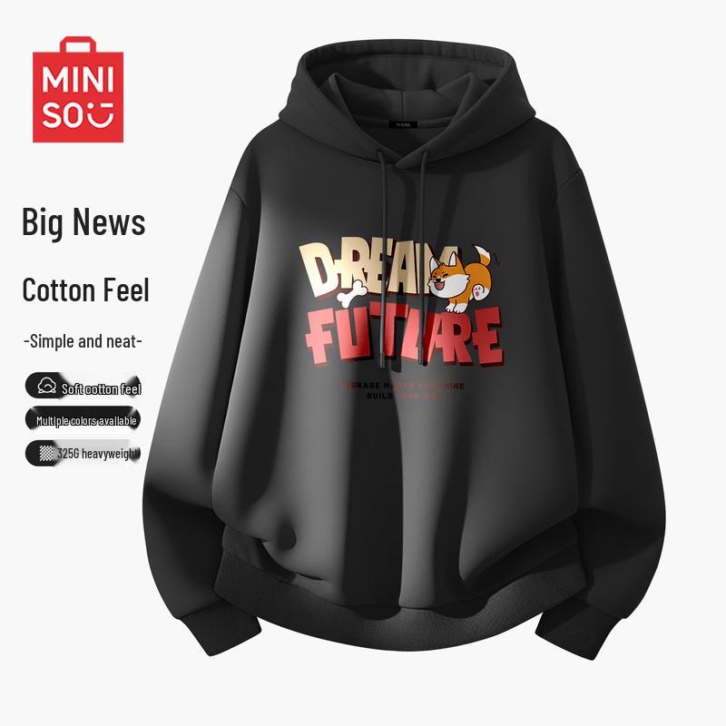 MINISO Men's American Style Hooded Sweatshirt