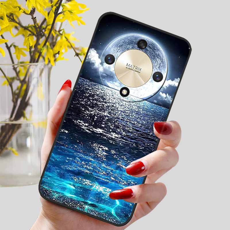 For Honor Magic6 Lite 5G Case Black Silicone TPU Shockproof Soft Covers for Honor Magic 6 Lite Protect Funda Shells Magic6Lite Honor Magic6 Lite 5G