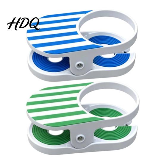 Cup Holder with Clamp Clip-On Drink for Chair Portable Beach Chair Bottle Patio Table Striped Outdoor On Beverage Caddy Pool Cruise