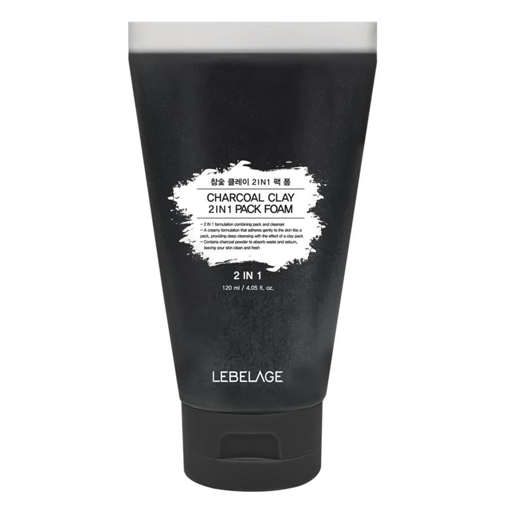 LEBELAGE Charcoal Clay 2-In-1 Pack Foam Sebum Control Pore Purifying 120ml