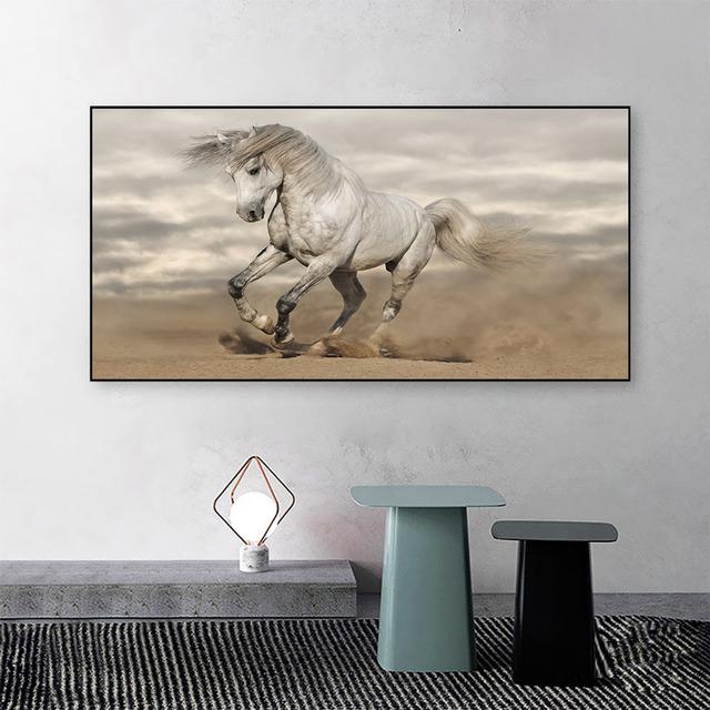 

Семь лошадей, дикие животные, закат, холст, живопись, скандинавские постеры и принты, настенные художественные фотографии для гостиной, домашний декор, без рамки, без рамки 20*40cm