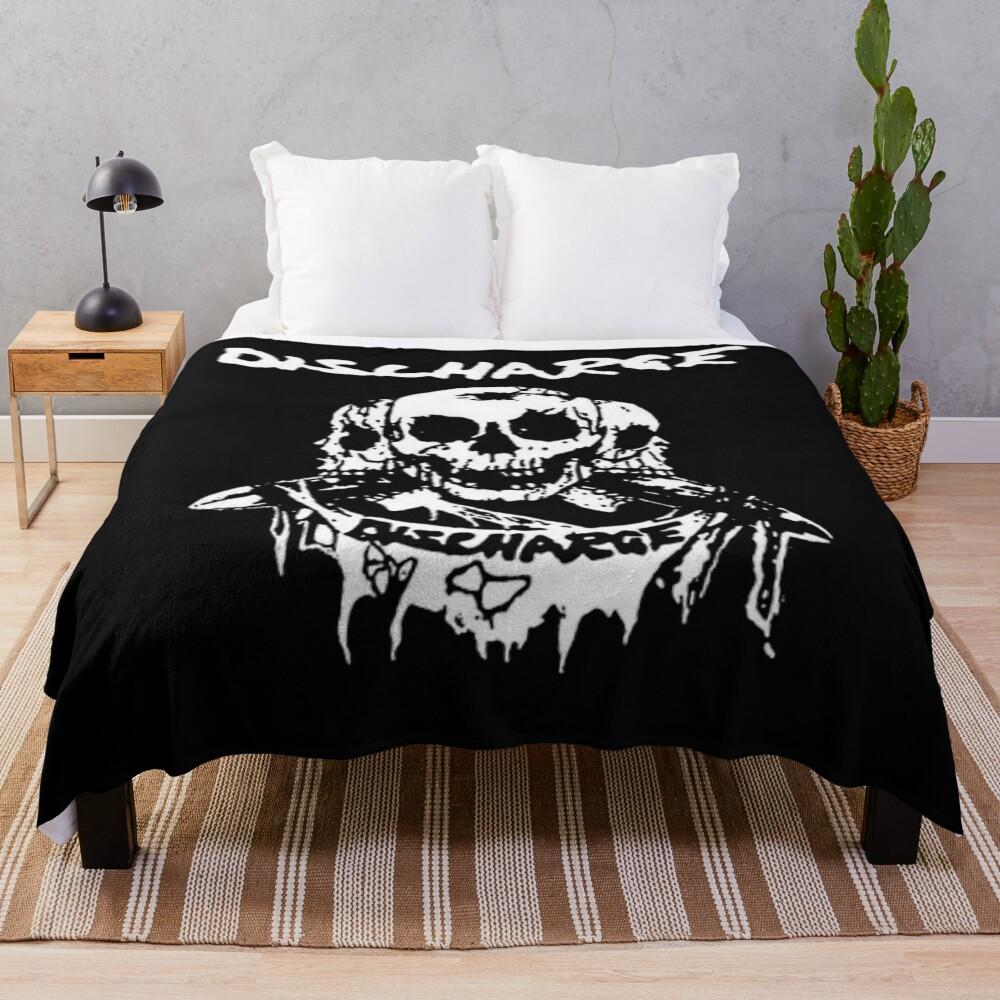 discharge band punk Classic Throw Blanket