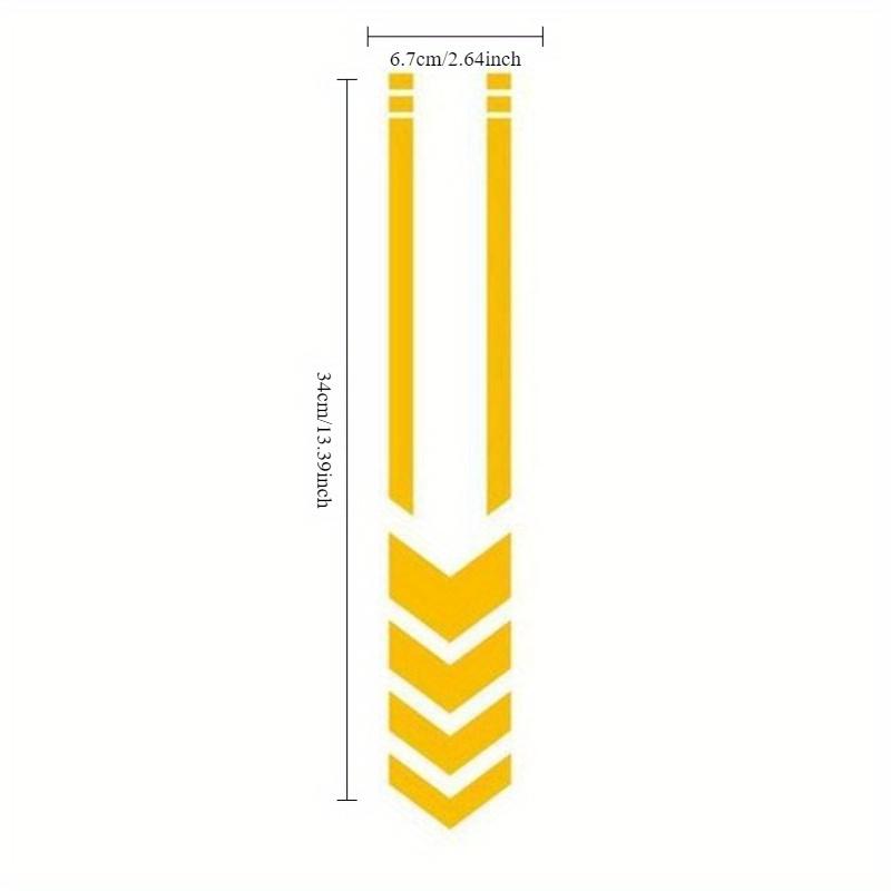 High-Visibility Reflective Arrow Motorcycle Fender Stickers Multi-Color Chevron Safety Decals for Electric Bikes, Durable Weather-Resistant