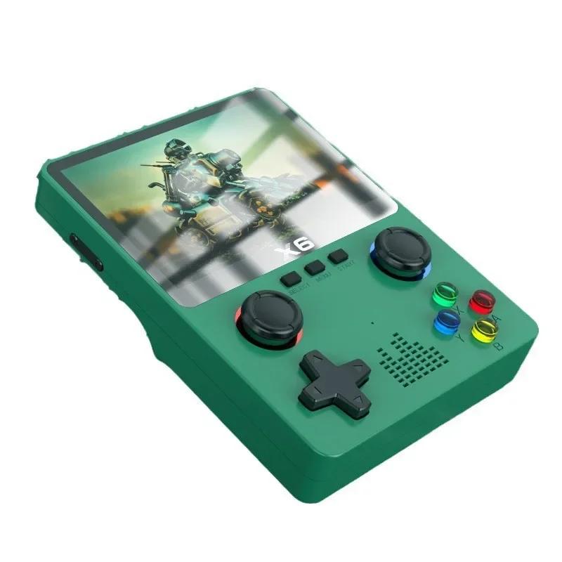 X6 3.5Inch IPS Screen Portable Handheld Game Player Dual Joystick Support 11 Simulators GBA Video Game Console for Kids Gifts