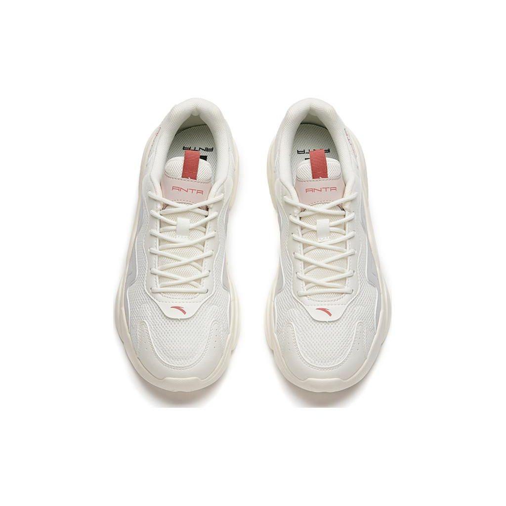 Anta Shock Absorbing Non-Slip Durable Low-Top Sports Casual Shoes Women sneaker White Gray 922048820-8