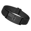 Adjustable Leather Crosses Bracelet For Men Patriotic American Flag Design Stainless Steel Christian Faith Gift