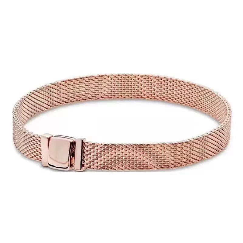 Round Bead Bracelet S925 Pure Silver Fashionable Heart Snake Bone Bracelet DIY Accessories For Women's Fine Jewelry Gifts