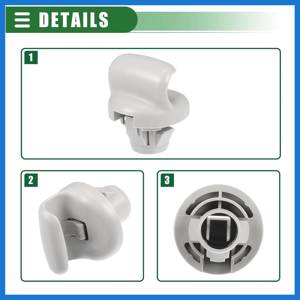 Auto Sonnenblenden Halter Clip, Sonnenblenden Halter Haken Clips Aufhänger, für Nissan Sentra 2015-2019, Kunststoff, Nr. 96409CG000, Grau Auto Zubehör