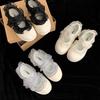 Fashion Elegant Thick Sole Shallow Mouth Casual Single Shoes for Women Autumn 2025 New Comfortable Versatile Lace Design Mary Jane Shoes