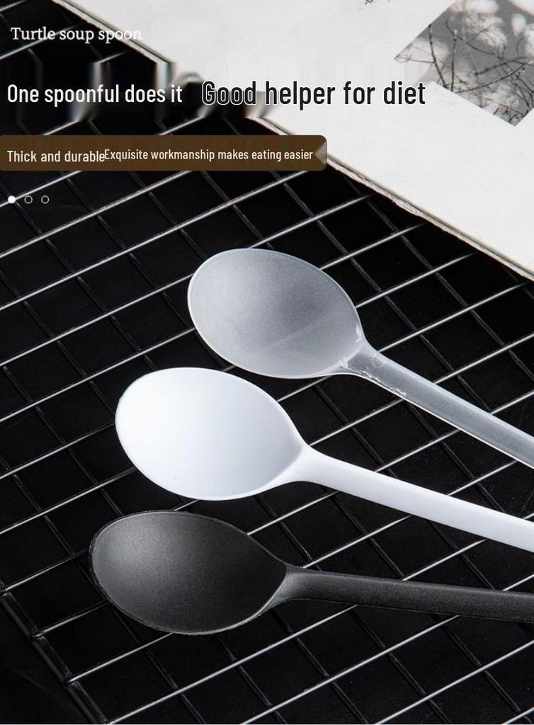 Durable Frosted PP Disposable Spoon for Soup & Desserts