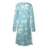 Women's Fashion Casual Christmas Printed Round Neck Pullover Slim Fitting Long Sleeve Dress