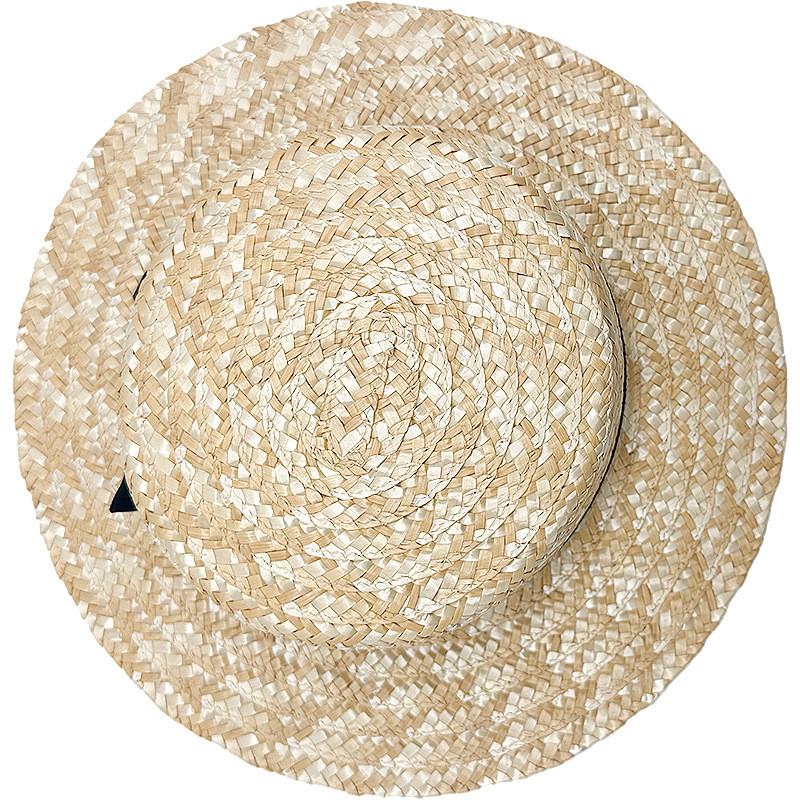 Traditional Straw Hat With Wide Brim And Bow For Summer Outdoor Sun Protection