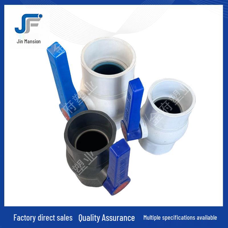 PVC-Muffe Wasserhahn, Manuell, Hochtemperaturbeständig, Doppelkopf, DN20, 25, 32, 4 Punkte