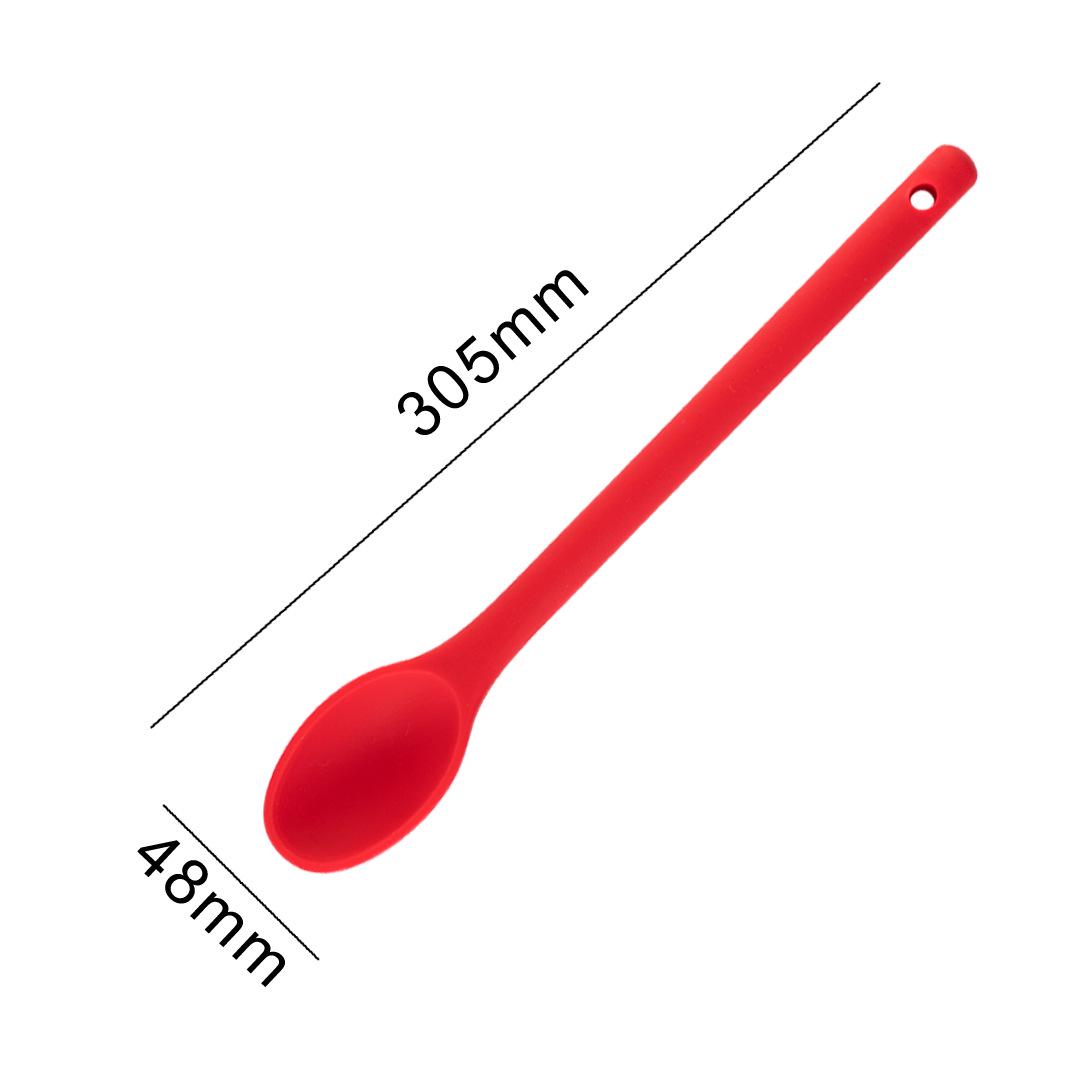 

High-Temperature Resistant Silicone Spoon Set: Non-Stick Soup, Stirring, and Salad Spoons with Long Handle