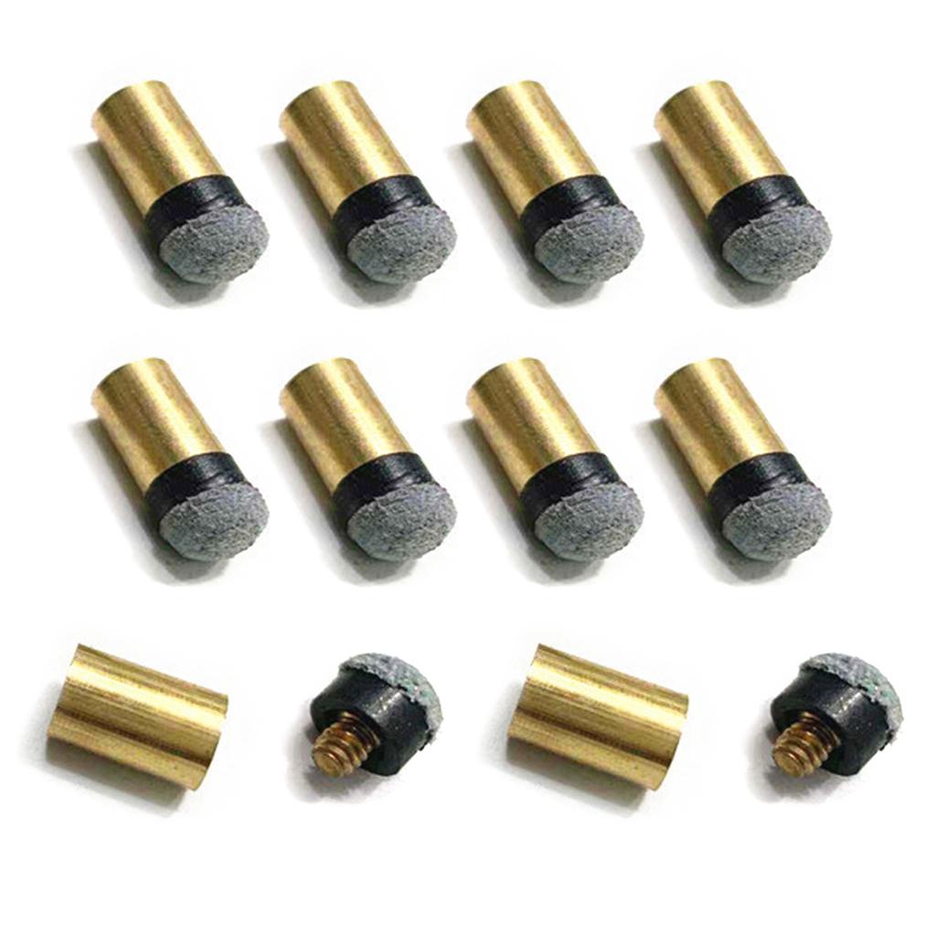 10Pcs Billiard Pool Cue Tips Replacement Snooker Cue Tips with Cue Stick Ferrules Billiards Tip Easy To Install