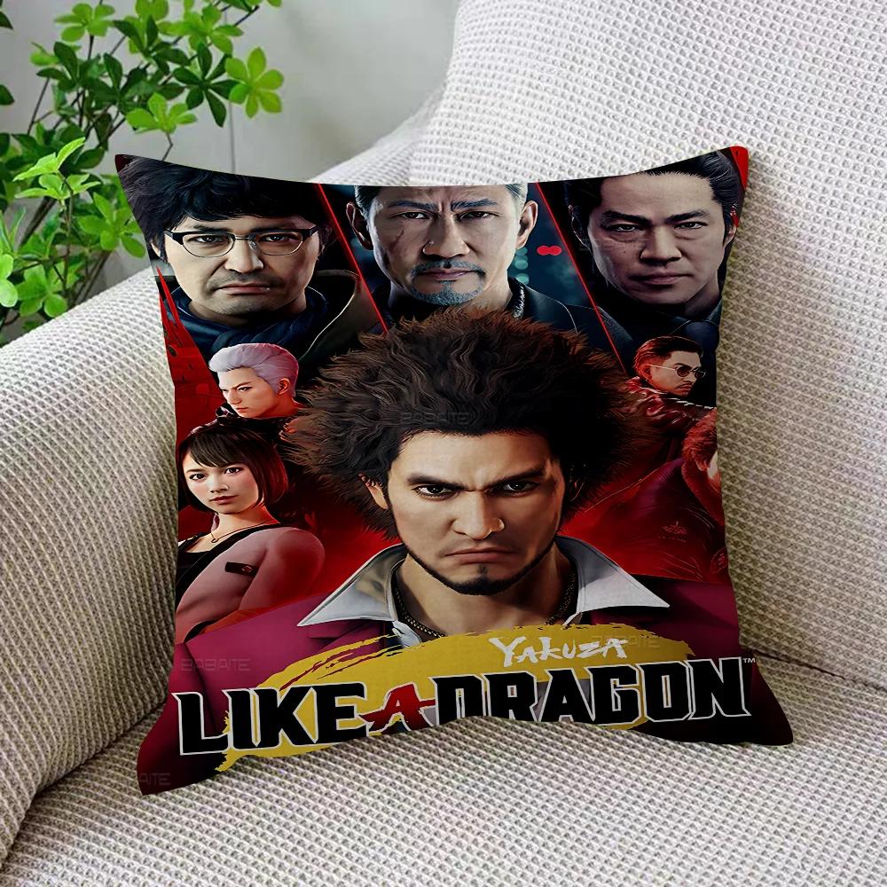 

Yakuza Like A Dragon Game Pillow Gift Home Office Decoration Bedroom Sofa Car Cushion Cover Case 12x12Inch