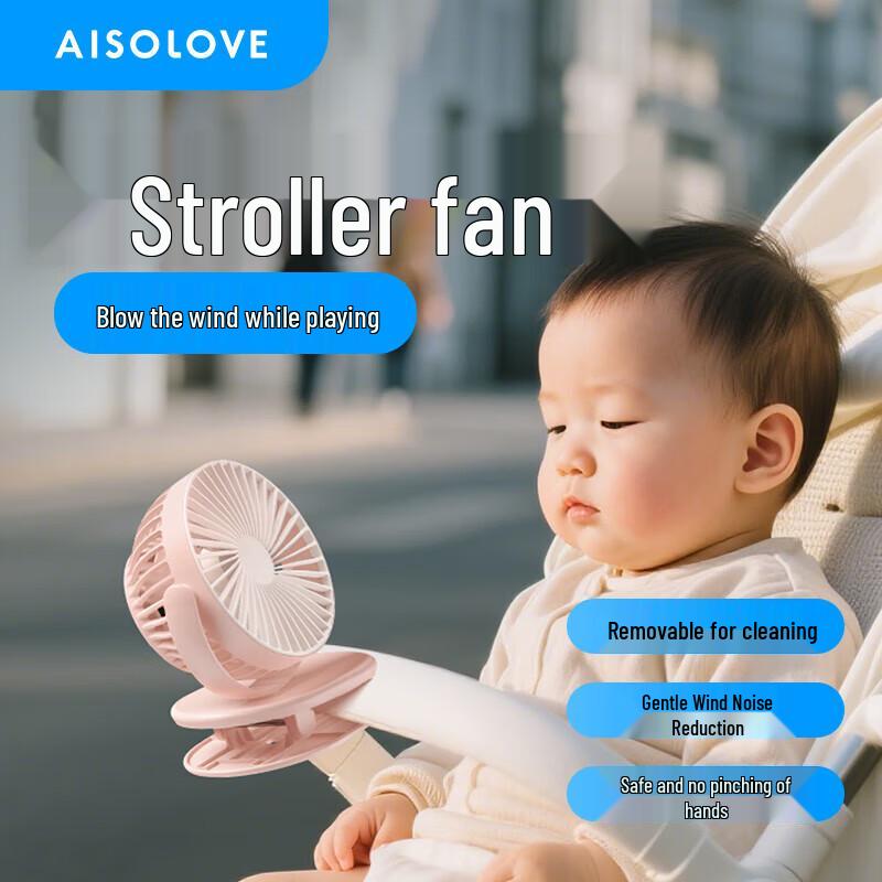 AISOLOVE F3 USB Mini Clip-on Desk Fan